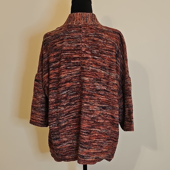 J. Jill Pure Jill Women's Campari Marled Knit V-Neck Kimono Sweater - Picture 3 of 8